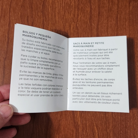 Michael Kors Handbag Care Card Booklet - Picture 5 of 8